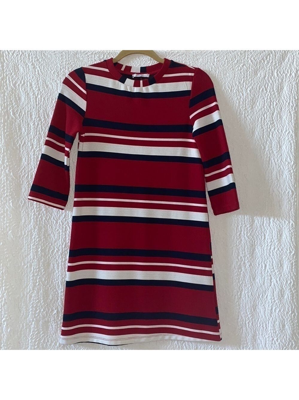 Zara Trafaluc Collections Striped 3/4 Sleeve Mini Dress